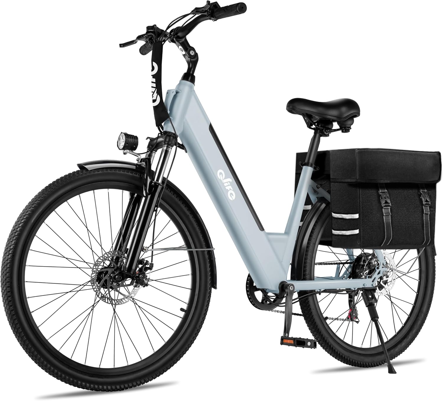 Qlife Cityone Electric Bike for Adults & Teens, Step-Through Commuter Ebike, 1000W Peak Motor, 55-Mile Range, 48V Removable Battery, 26-Inch City Tires, 7-Speed, Up to 25 MPH