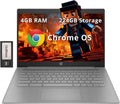 HP Chromebook 14' HD Laptop for Business & Students, Intel Celeron N4120, 4GB LPDDR4, 224GB Storage(64GB eMMC+160GB Docking Station), UHD Graphics, Webcam, Long Battery Life, Chrome OS, Modern Gray