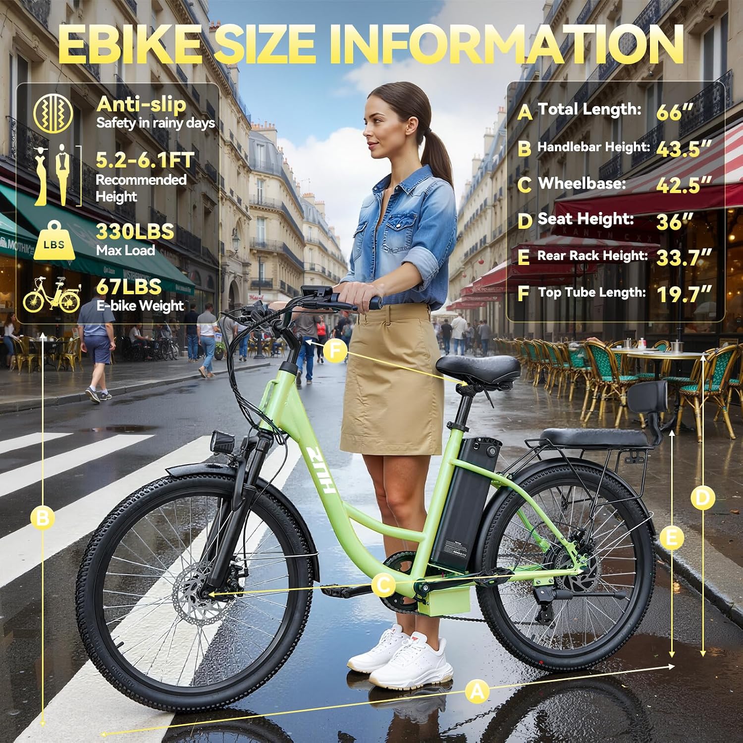 ZNH Electric Bike for Adults with 1000W Motor & 624/940.8 Wh Built-in Removable Battery, 70Miles 25 MPH Step Thru Electric Bicycle, 24'/26' Commuter E Bikes with 7-Speed, UL 2849 Certified