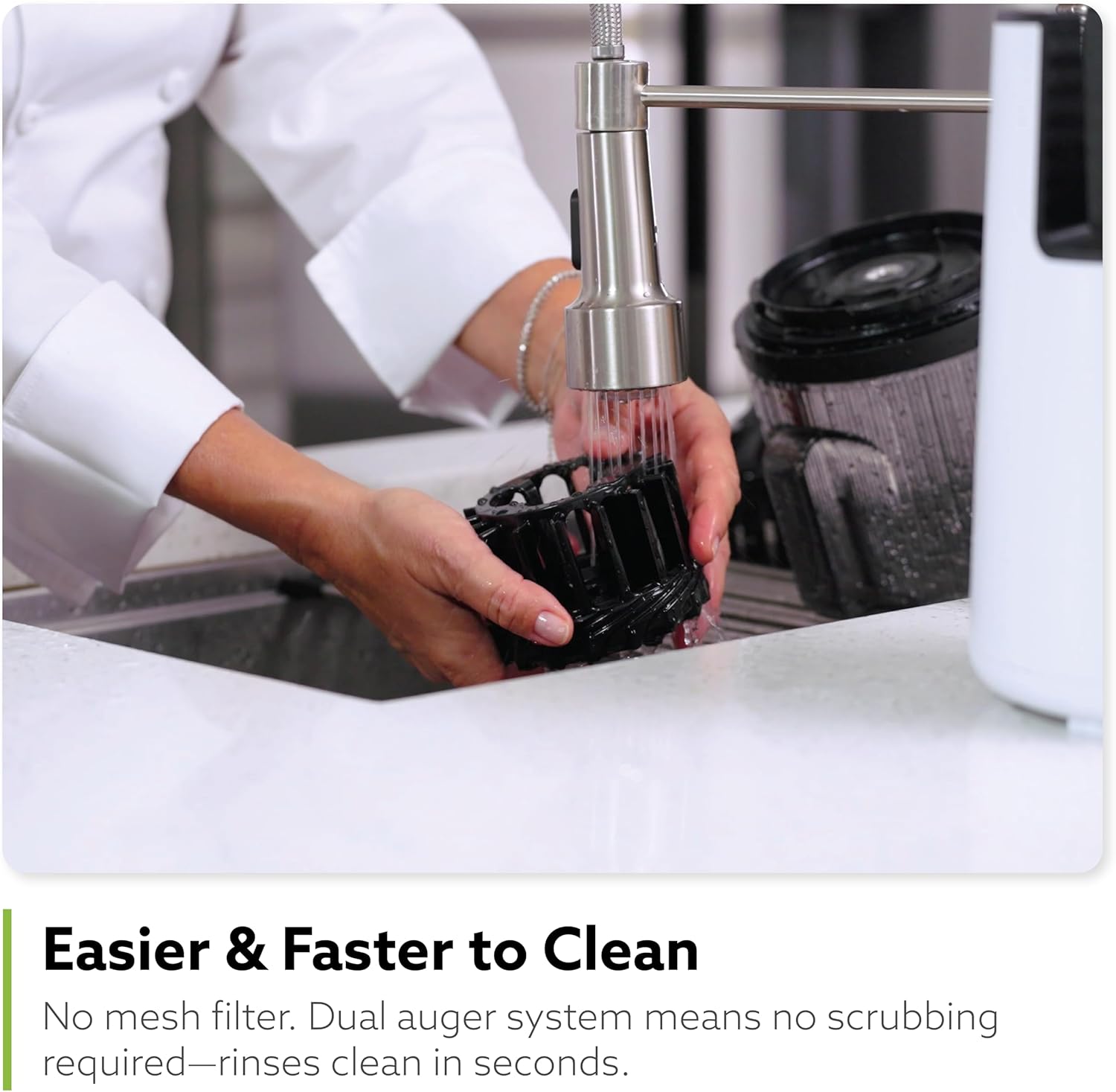 Hurom H70 Cold Press Juicer Machine, Easy to Clean Masticating Slow Juicer, Ideal Balance of Size and Function, Compact, Strainer Free, Self Feeding, Hands Free, with Wide Mouth Hopper (Black)
