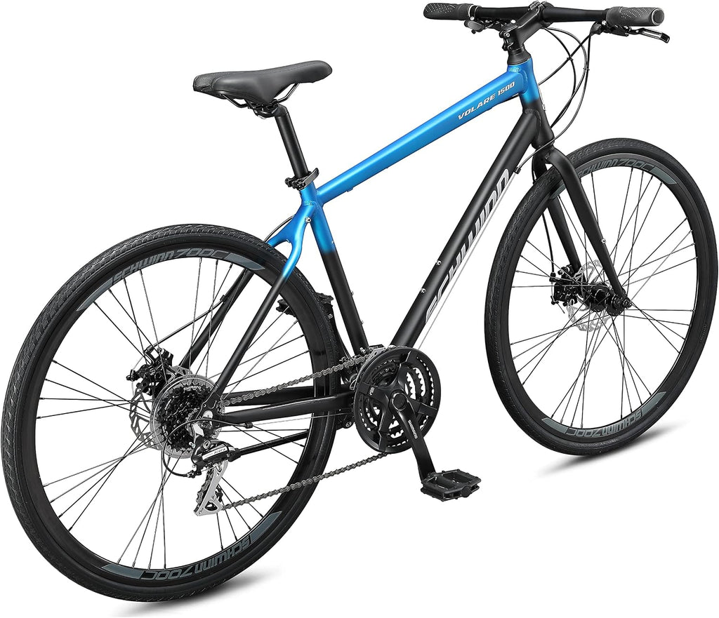 Schwinn Volare 1300 Road Bike, 700c Mens and Womens Bike, 14-Speed Drop Bar Road Bicycle, Aluminum Frame, Sport Tires, Fitness Seat, Alloy Caliper Brakes, Adult Bicycle