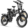 Foldable Electric Bike, Peak 983W Motor Ebike, 40-70 Miles & 20 MPH, 48V Removable Battery, 20' Fat Tire All-Terrain Electric Bicycle for Adults with 7-Speed, Suspension, Rear Rack, UL2849 Certified