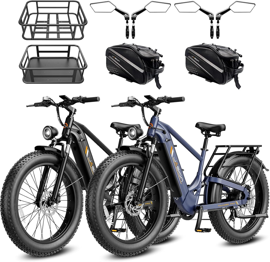 Jasion Thunder PRO/ST Electric Bike,2000W Peak Ebikes for Adults,26''Fat Tire Best Ebike for Men,90 Miles with 1040Wh Battery,35 MPH Max Speed Bicycles,500 lbs Capacity,Certified By UL2849