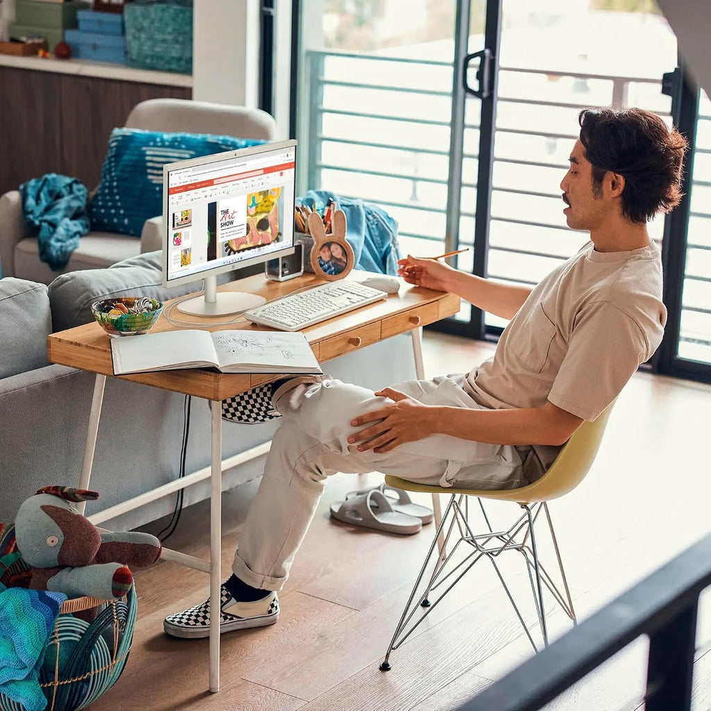 HP 21.5' All-in-One Desktop, FHD Display, Intel Celeron Processor, New Edition and New Look, 16 GB RAM, 256 GB SSD, Windows 11 Pro, Cashmere White