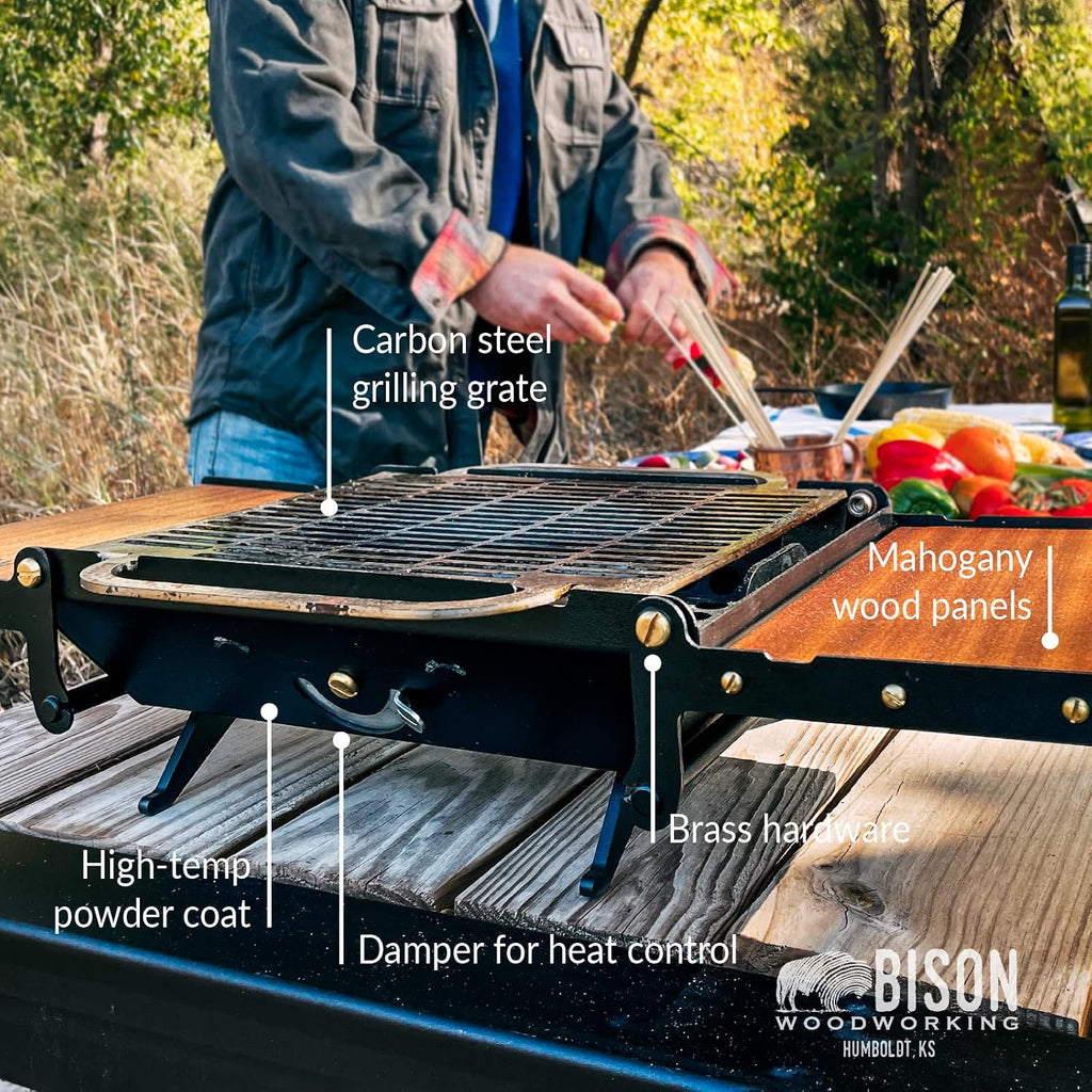 Happy Hibachi Charcoal Grill by Bison Woodworking Humboldt KS