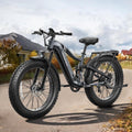 PUCKIPUPPY Boxer Electric Bike for Adults 960W, 48V 20AH Battery Ebike, Full Suspension 26' Fat Tire E Bike, 28MPH 80Miles Range Mountain Electric Bicycle, 7 Speed Hydraulic Disc Brakes