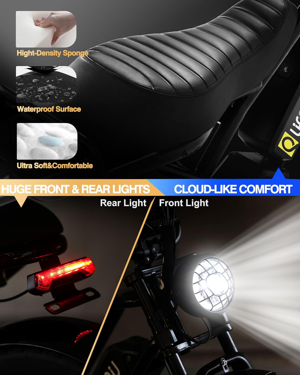 Qlife Electric Bike for Adults/Teens Spark-1500W Peak Motor 20' Fat Tires 28MPH(Unlock to 35MPH) Dirt Bike, 624-1248Wh Removable Battery Ebike, Dual Suspension & Brakes Motorcycle, 21-Speed Bicycle