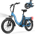 ESKUTE Electric Bike for Adults – 1200W Peak Motor, Folding 20x3 Fat Tire E‑Bike, 48V 10.4Ah Battery, Step‑Through Cargo Fold Ebike, NFC Unlock, 28 MPH, 7‑Speed, Up to 55 Miles