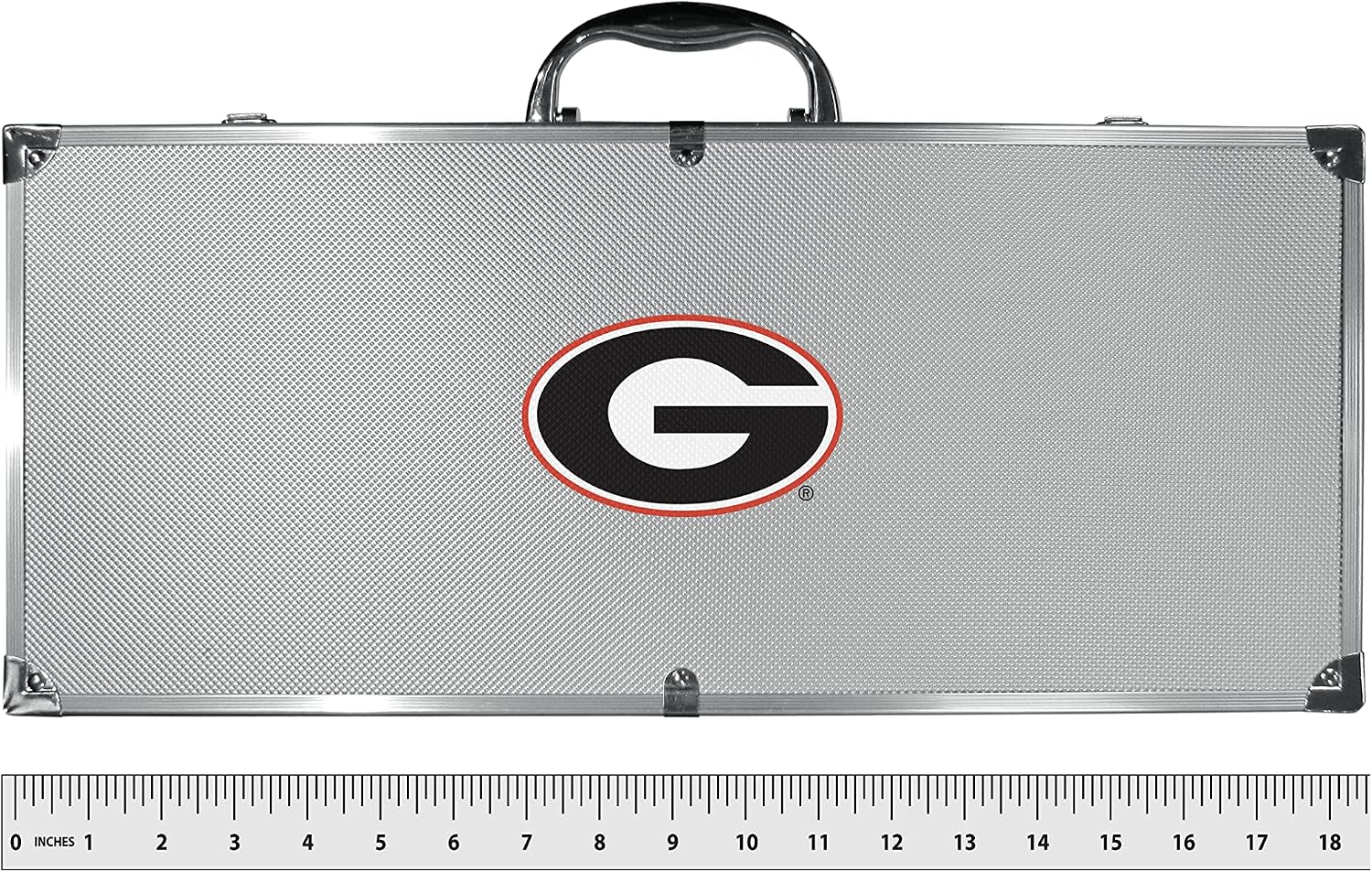NCAA Siskiyou Sports Fan Shop Georgia Bulldogs Steel Tailgater BBQ Set w/Case 8 piece Gray