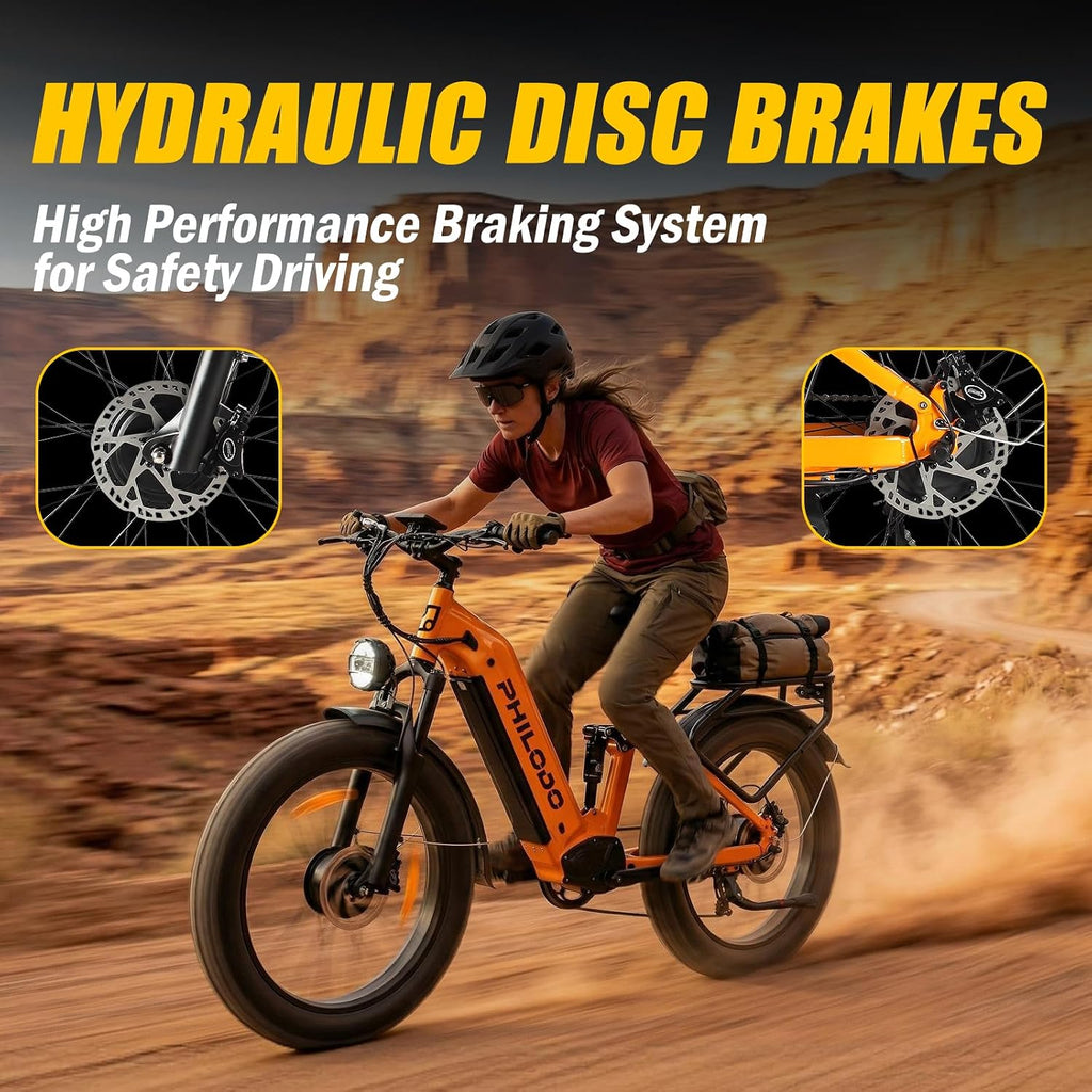 5000w Dual Motor E-Bike 60V Electric Bike for Adults,45 MiIe P-Hour Full Suspension Hydraulic Disc Brakes EBike,26/24x4 Fat Tires Mountain Bikes for All Terrain Snow/Sand