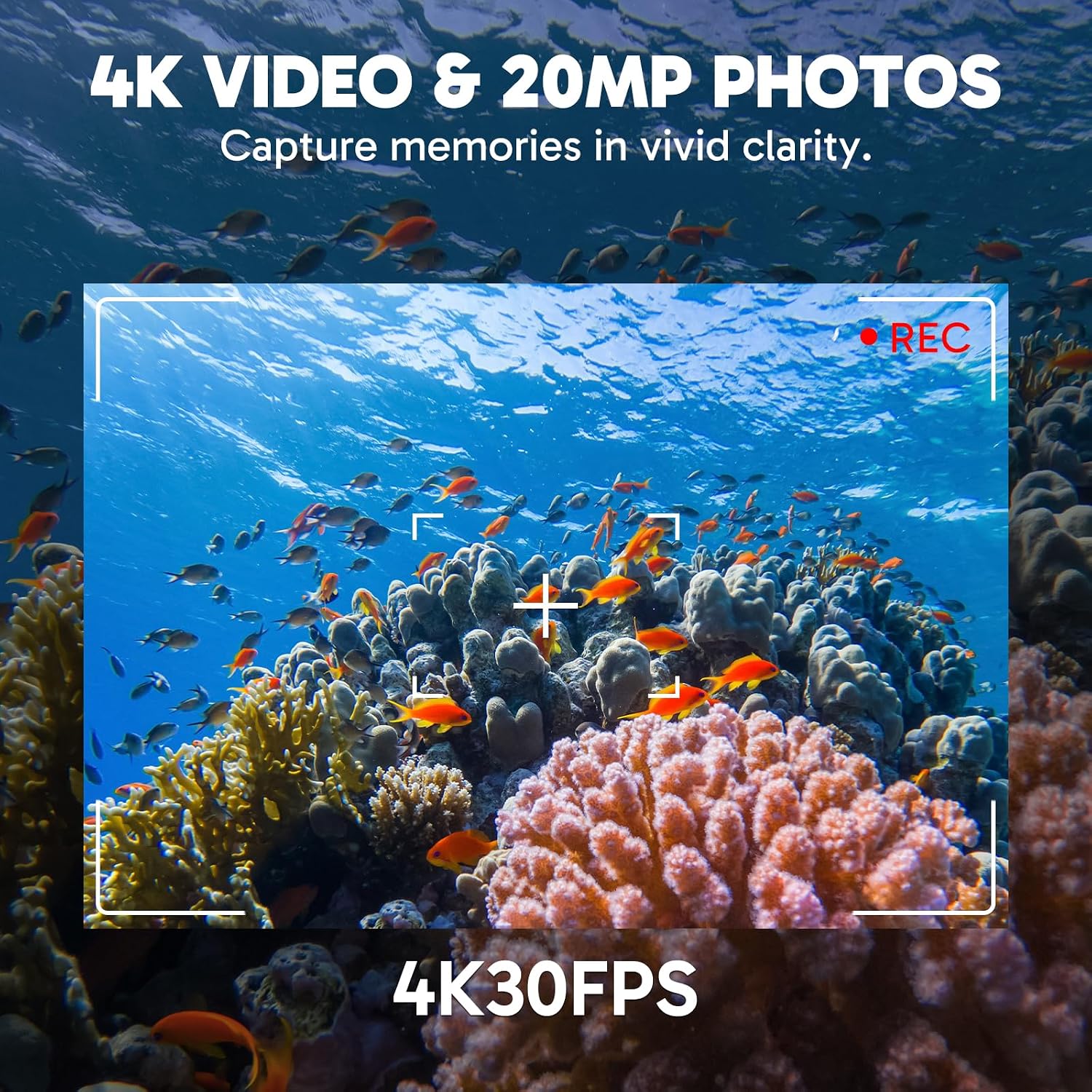AKASO EK7000 Pro 4K30fps Action Camera with Touch Screen EIS 131ft Waterproof Underwater Camera Remote Control 5X Zoom with Helmet Accessories Kit (with 128GB MicroSD Card)