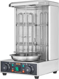 VEVOR Shawarma Grill Machine, 122°F-572°F, 13lbs Capacity, Chicken Shawarma Cooker Machine with 2 Burners, Stainless Steel, Electric Vertical Broiler Gyro Rotisserie Oven for Home and Commercial Use
