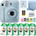 Fujifilm Instax Mini 12 Instant Camera Bundle with Fujifilm Instax Mini Instant Film Value Pack (60 Sheets) with Accessories Including Protective Case, Strap, Photo Album (Pastel Blue)
