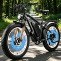 9000W Peak AWD-Ebike-Dual-Motor-Electric-Bike for Adults-Men, 52V 1768Wh Dual-Motor-Ebike 42-46M PH-Hunting-Ebike Long Range Dirtbike, 24'*4.0' Fat-Tire-Electric-Bicycle Mountain Bike Snow