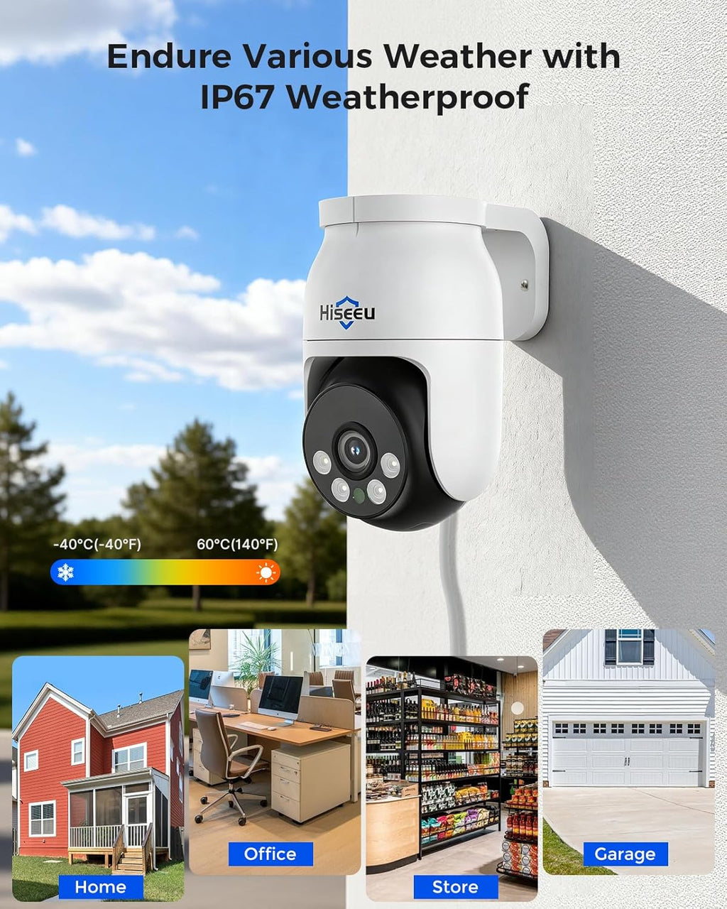 Hiseeu 4K PTZ Wired Security Camera System with 8 x 8MP IP67 CCTV Cameras,8MP DVR,360° Coverage,Smart Color Night Vision,Audio,Person/Vehicle Detection,2TB HDD for 24/7 Recording,Surveillance DVR Kit