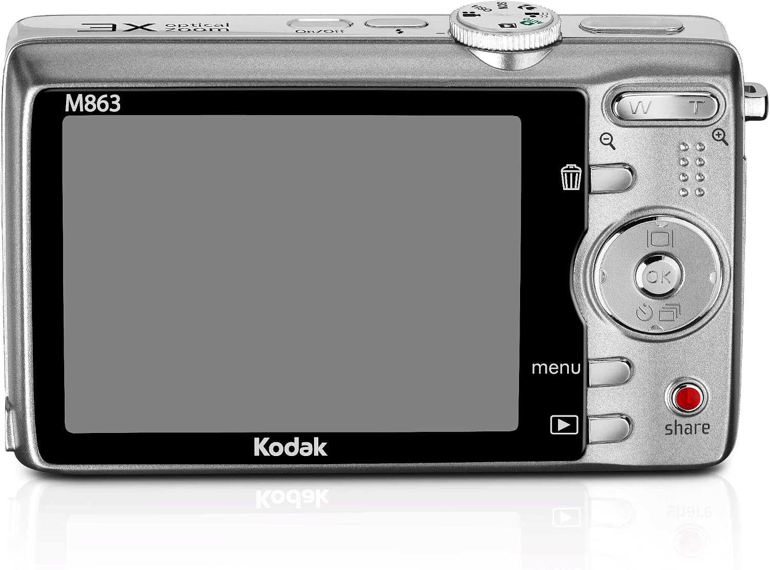 Kodak Easyshare M863 8.2 MP Digital Camera with 3xOptical Zoom (Silver)
