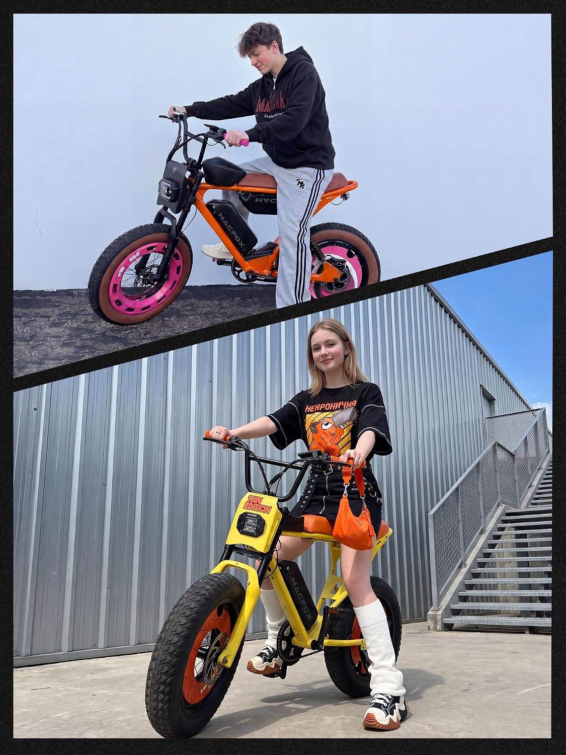 MACFOX X1S Electric Bike for Teens & Adults, UL Certified Class 2 Commuter Ebike, Street Legal Retro Fat Tire Cruiser, Safe 20MPH Campus Ride