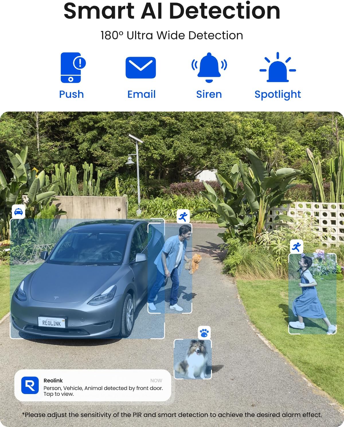 REOLINK Argus 4 Pro 4K Solar Camera Outdoor Wireless, 180° Dual-Lens 8MP Camera for Home Security, ColorX Night Vision, Smart People/Vehicle/Animal Detection, No Subscription, Local Storage