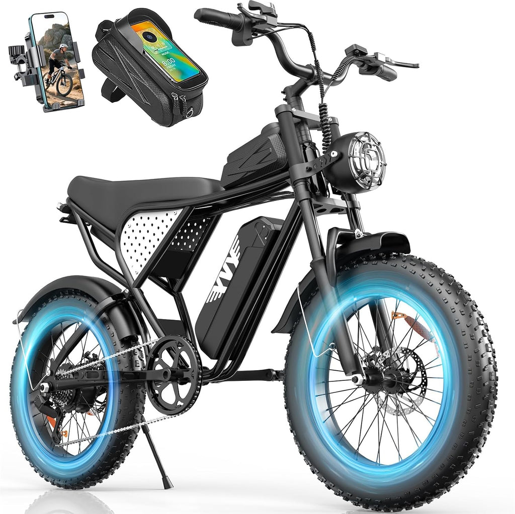 YVY 1500W Peak Electric Bike for Adults, 35MPH Top Speed 48V 20Ah Battery eBike, UL2849 Certified Mountain e-Bike for Hill Climbing, 20' Fat Tire All-Terrain, Full Suspension