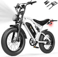 ESKUTE V200 Electric Dirt Bike for Adults,52V20.8Ah Battery,20' x4.0 Fat Tire,32MPH,NFC Unlock Color Display,7-Speed Dual Suspension,Dirt E-Bike,80 Miles, Streamlined Frame, E-Bike for Youth & Adults