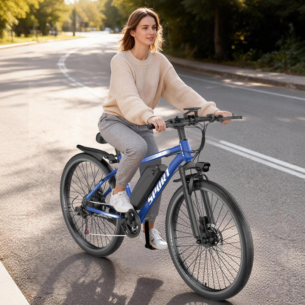 Electric Bike for Adults, 26'' 1500W Peak Ebike, Up to 65 Miles 28MPH Electric Mountain Bike with 48V 10Ah Removable Battery, Adjustable Seat,Cruise Control, Full Suspension,7-Speed UL Certified