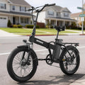 QRONGE Folding Electric Bike, E-Bike Foldable 1000W Peak, 48V 13.5AH Removable Battery Ebike, 20' Fat Tire, 70 Max Miles Range, 28maxMPH, Electric Bike for Adults, Adult Electric Bicycles for Commute