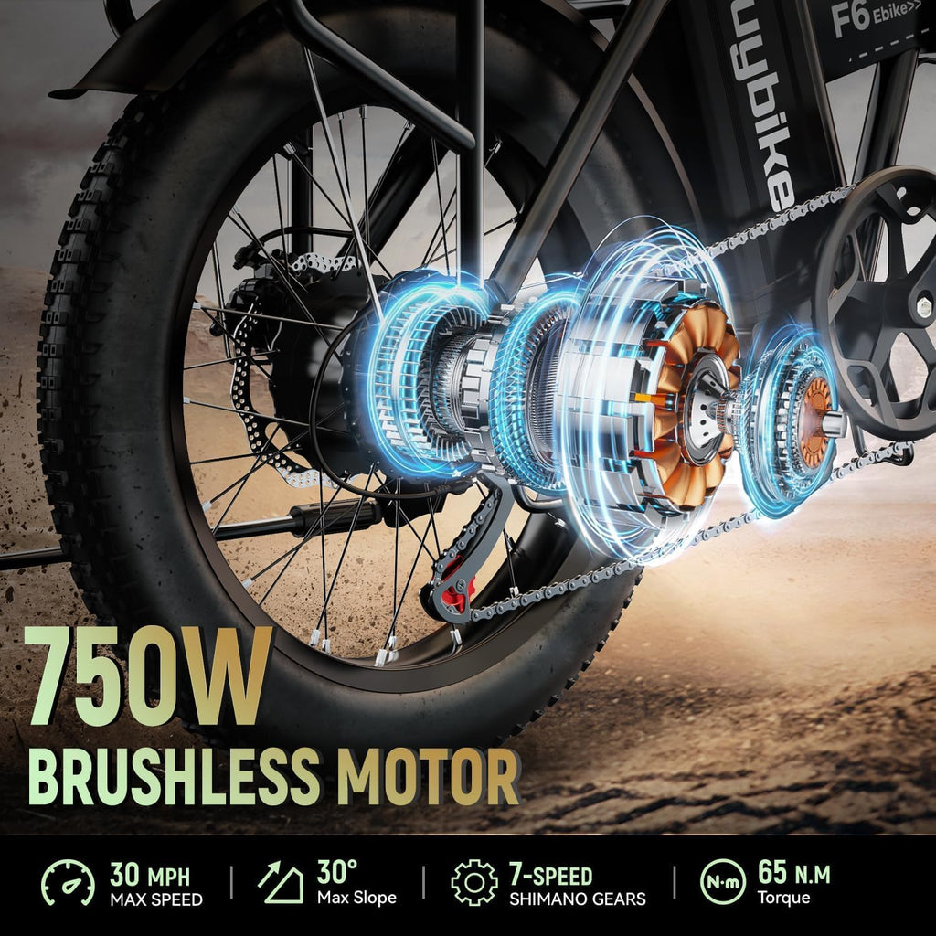 Foldable Electric Bike for Adults, 30+MPH, 48V 20Ah Removable Battery up to 80Miles, 20' Fat Tire Peak 1000W Motor Dirt Ebike Adult Electric Bicycle for City Commute Beach Mountain Adventurous E Bike