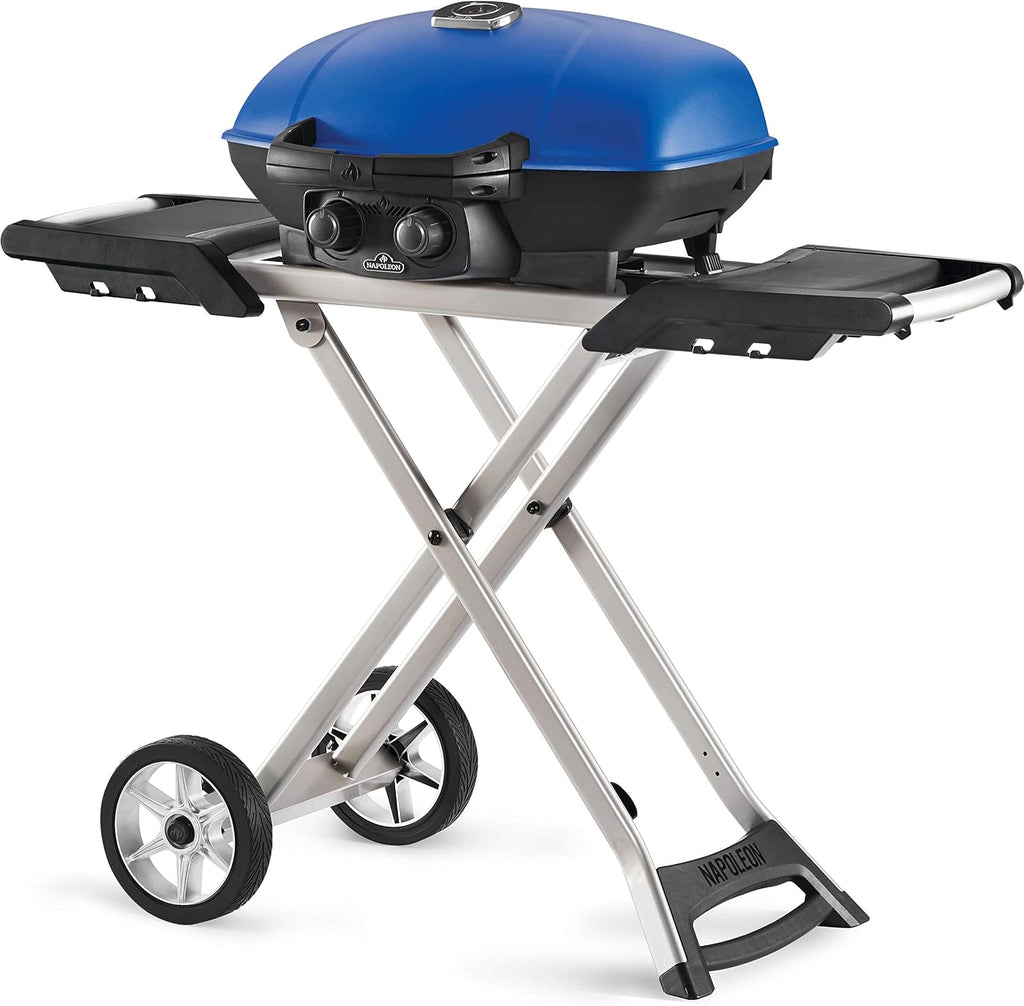 Napoleon TQ285XBL1 Propane Gas Grill, 285 sq. in (Scissor Cart), Blue