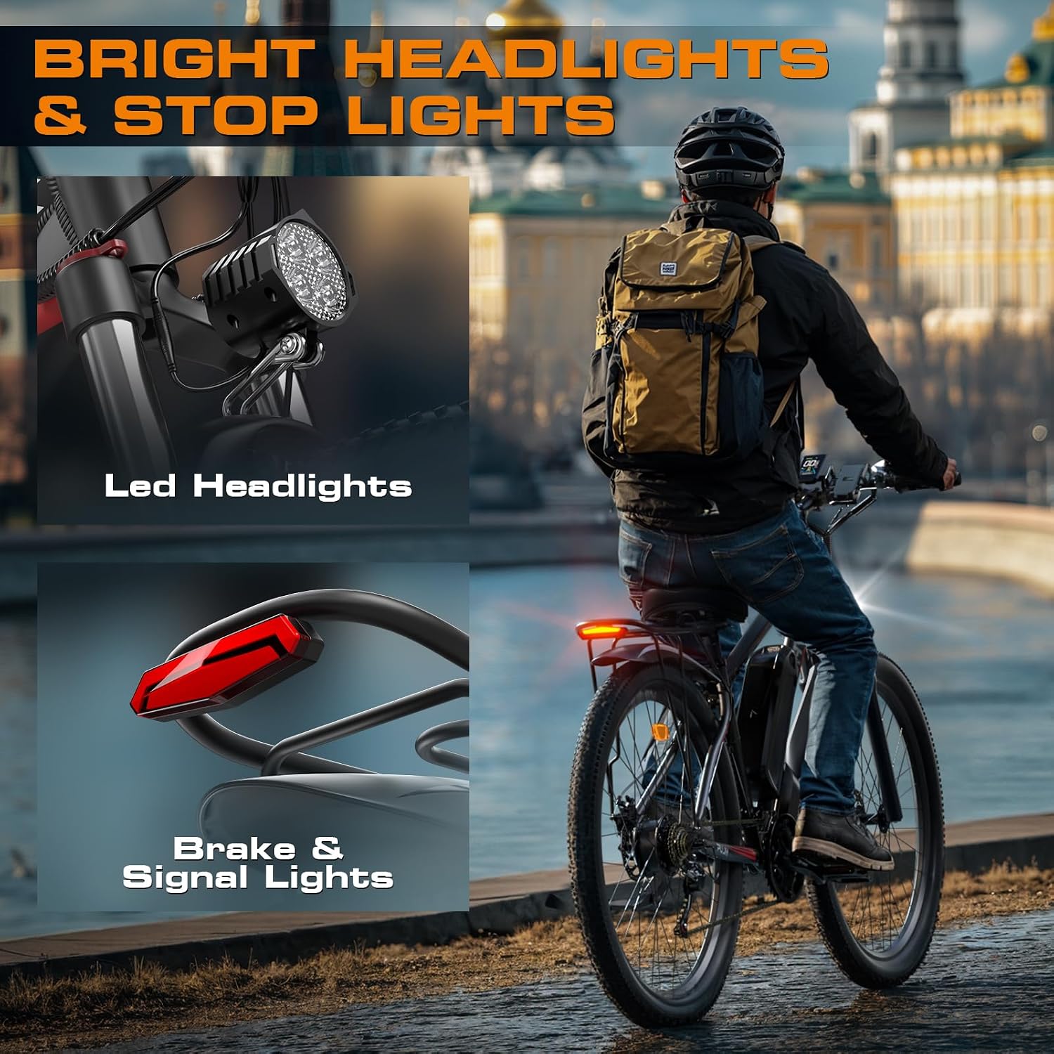 2000W Peak Electric Bike for Adults, 48V 17.5Ah 840Wh 29'' Tires Max 34 mph 30-80 Miles Range City Commuting Class3 Ebike Front Suspension Disc Brake for Off-Road Riding