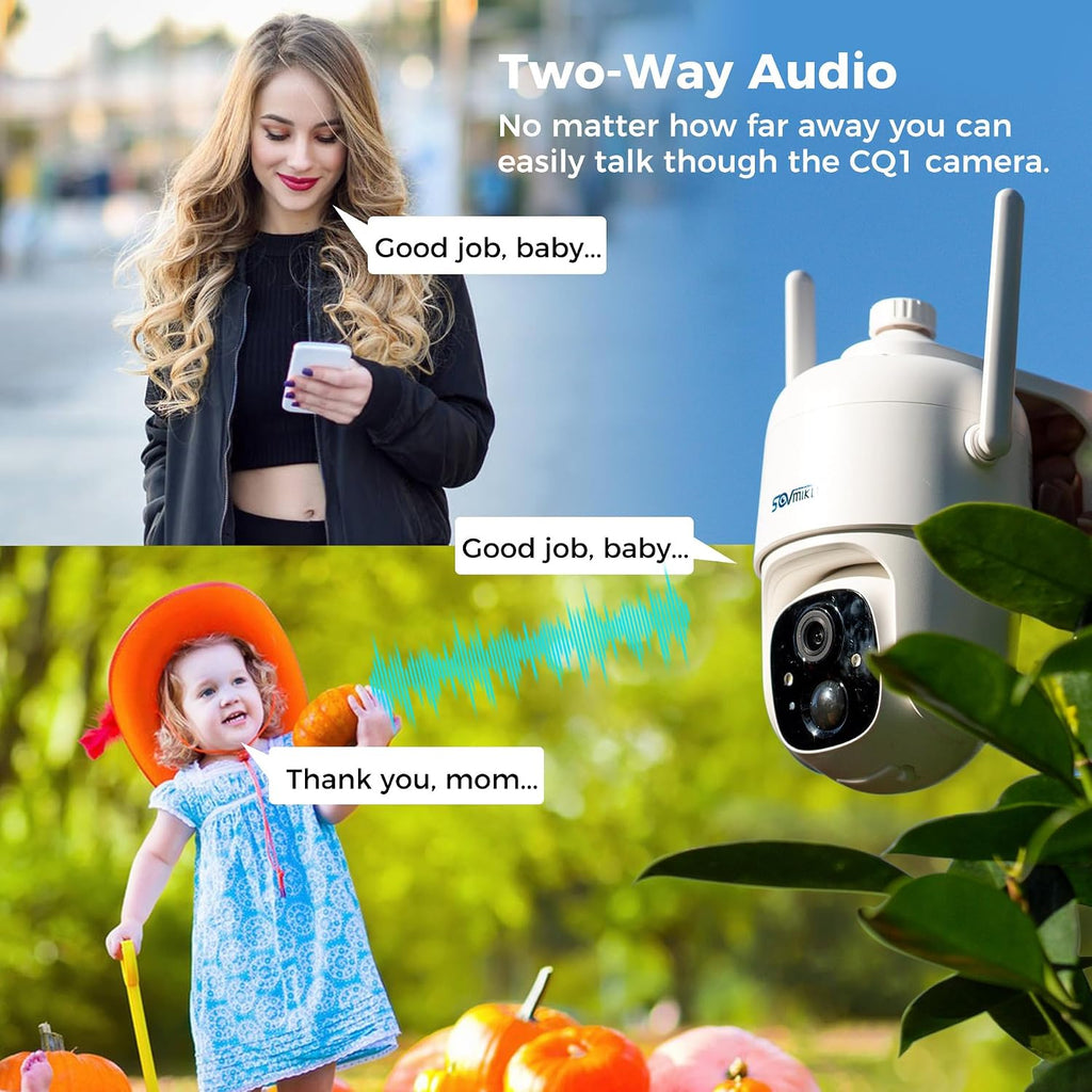 Vicohome 4CQ1 AI 2K Solar Security Camera Wireless Outdoor, Battery Powered,Two Way Audio,Motion Detection, 360° View,Easy to Setup,Color Night Vision,Audible Flashlight Siren,180 Days Care Plan