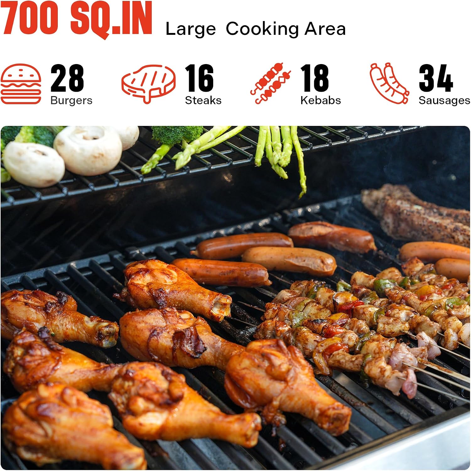 Monument Grills Larger 4-Burner Propane Gas Grills Stainless Steel Cabinet Style with Infrared Side Sear & Side Burners with Stainless Steel Cooking Grids(2 Items)