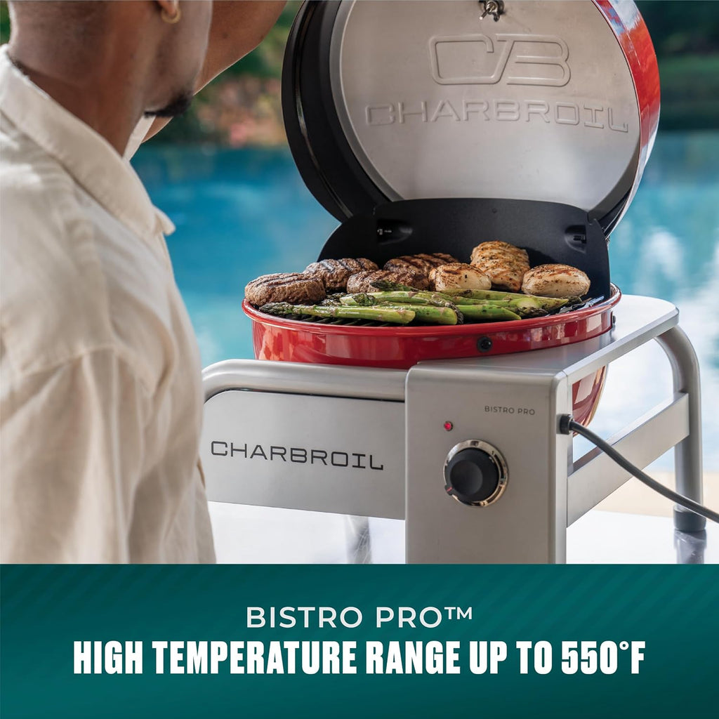 Charbroil Bistro Pro Tabletop Electric Grill, Red - 25302150