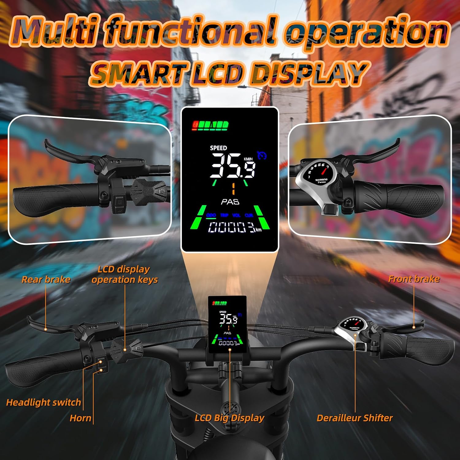 20' Electric Bike for Adults with 1000W/1600W/3000W Peak Dual Motor,Max Speed 33-37MPH,Up to 60Miles,Moped ebikes with 20/35Ah Battery,Shipped from USA Warehouse