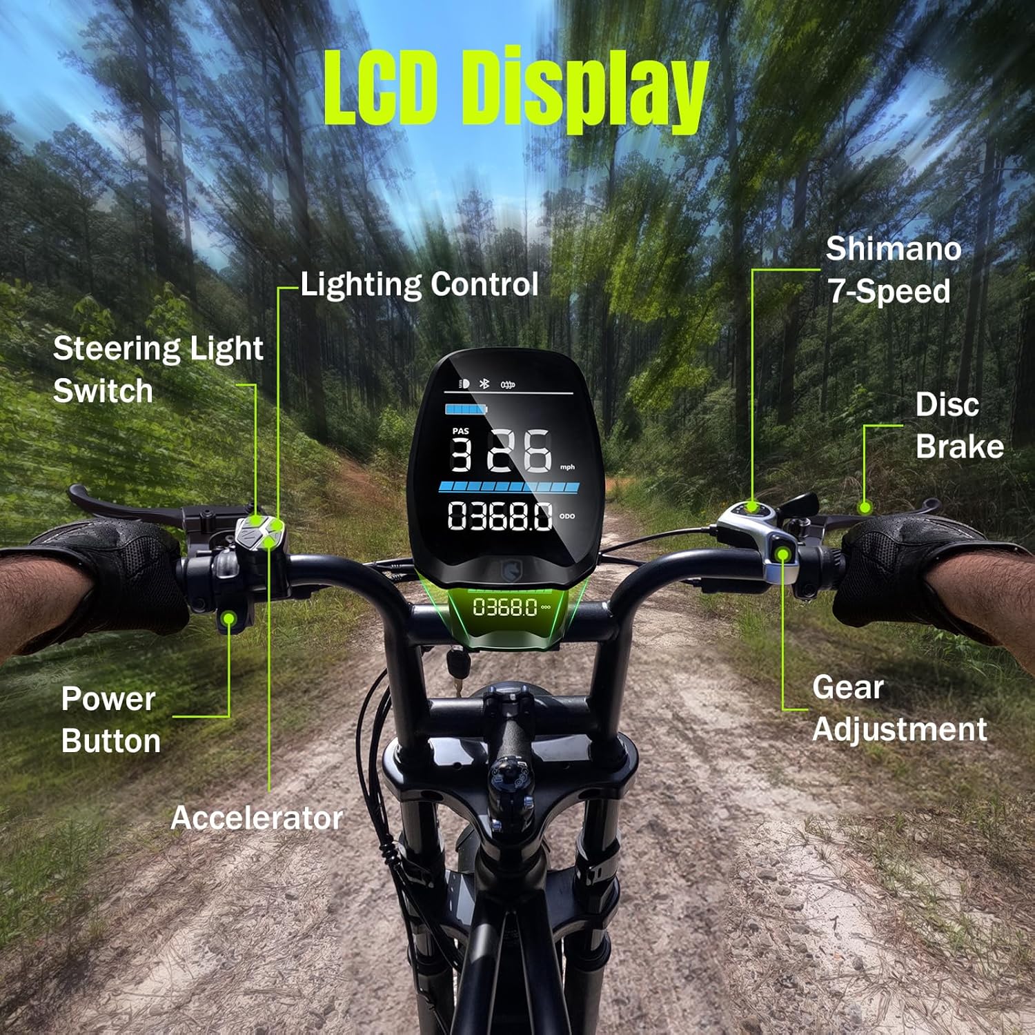 TST Electric Bike for Adults 1500W Peak 20' Fat Tire All-Terrain E-Bike 60/130 Miles Electric Dirt Bike - 48V 15/30 AH Battery Tested to UL 2849 Powered Electric Bicycle
