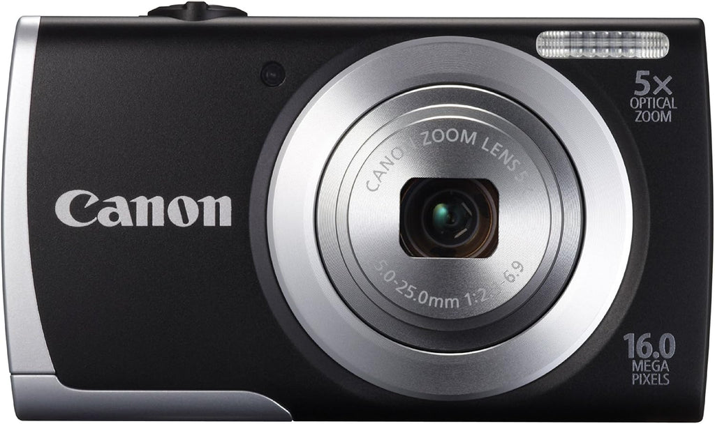 Canon PowerShot A2500 16MP Digital Camera with 5X Optical Image Stabilized Zoom with 2.7-Inch LCD (Black) (Renewed)