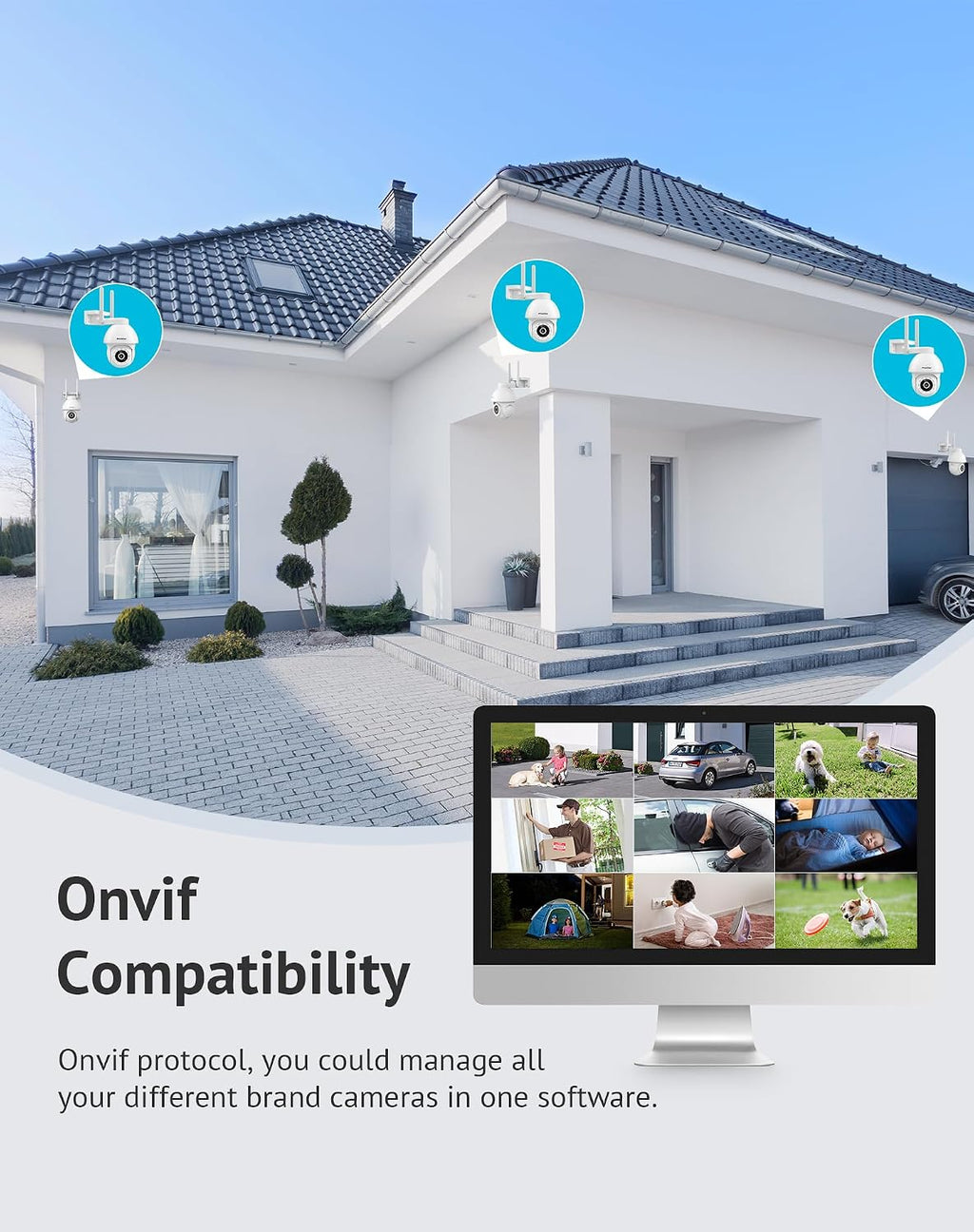 LaView 8MP Security Camera Outdoor Wired Starlight Color Night Vision,4K Cameras for Home Security AI Human Detection & Auto Tracking, IP65 Outdoor Camera 2-Way Audio, US Cloud, Compatible with Alexa