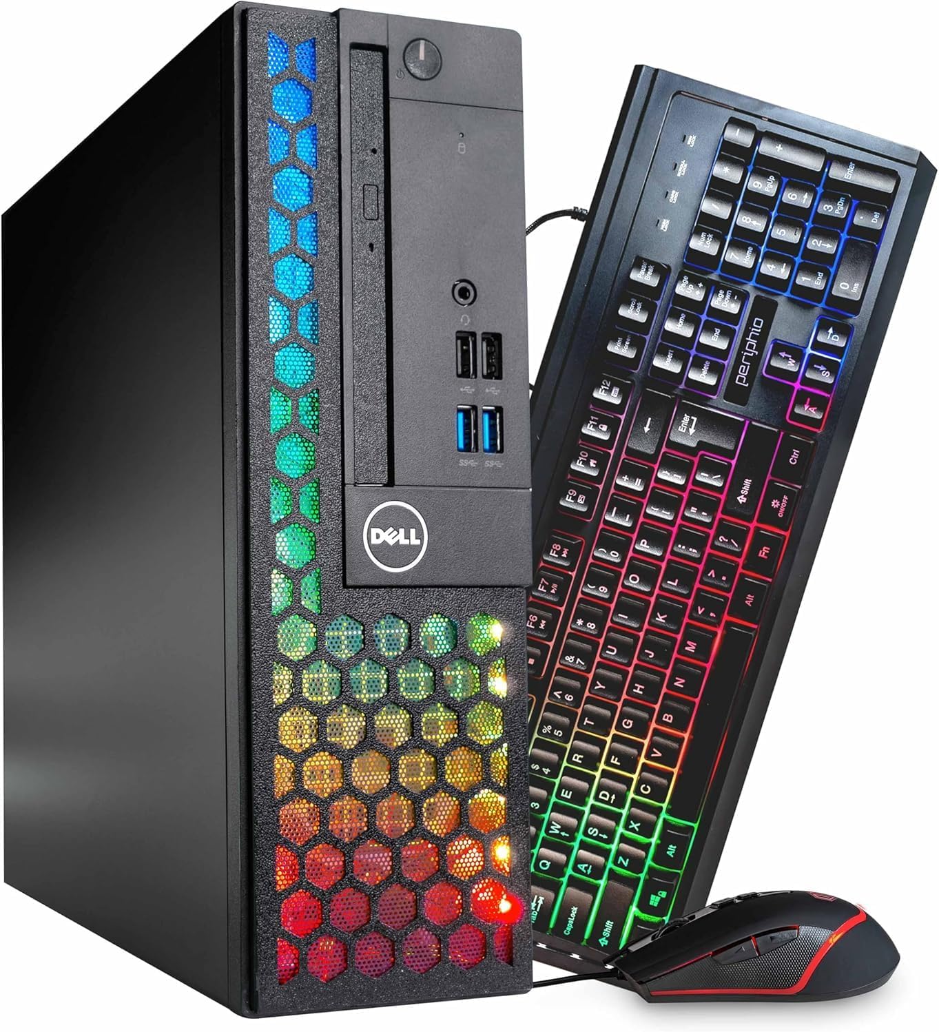 Dell RGB PC Computer | Windows 11 Pro | Ultra Fast Intel i5-8500 | 16GB DDR4 RAM + 500GB SSD | Reburshied 24' Monitor | Internal 5G WiFi + BT (Renewed)