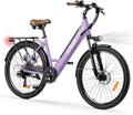 ACTBEST Core Electric Bike for Adults - 468Wh Removable Battery, 26 inch Step Thru Electric Bicycle, Peak 750W Brushless Motor Cityrun Ebike, with 7 Speed, Up to 50 Miles