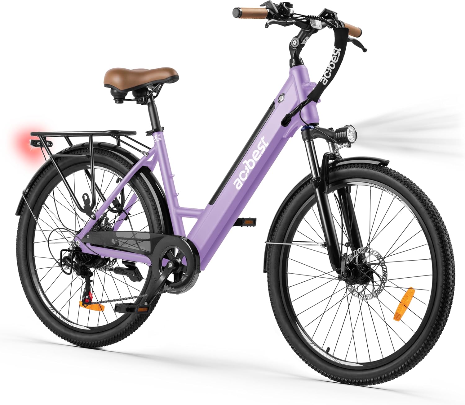 ACTBEST Core Electric Bike for Adults - 468Wh Removable Battery, 26 inch Step Thru Electric Bicycle, Peak 750W Brushless Motor Cityrun Ebike, with 7 Speed, Up to 50 Miles