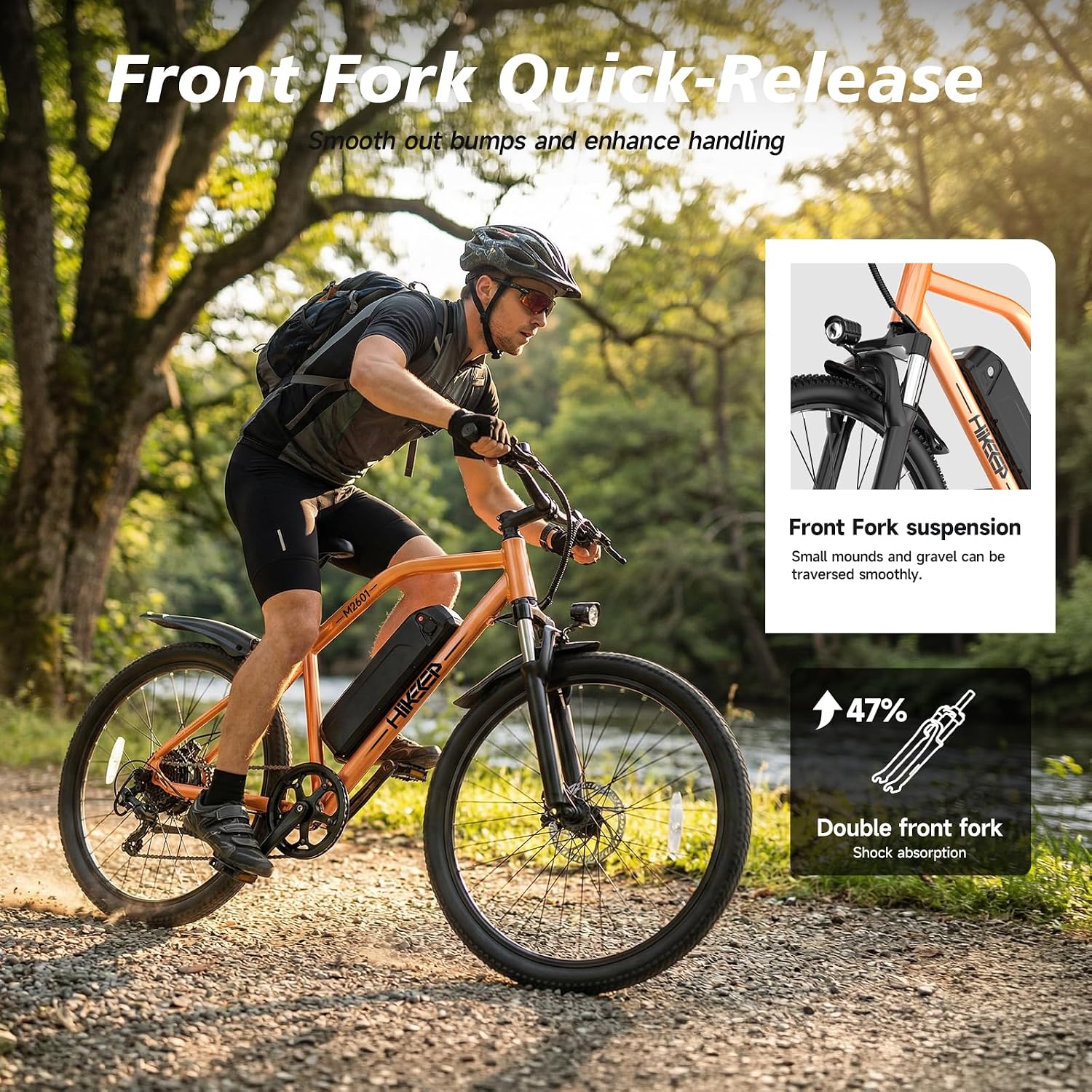 Electric Bike for Adults - 26' Ebike, 48V/7.8AH/15.6AH/25Ah Battery, 20-40MPH, Full Suspension, LCD Display, Adjustable Seat & Heavy-Duty 330lbs E-Bike