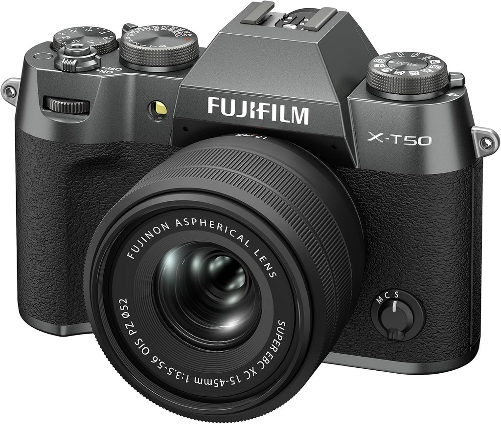 Fujifilm X-T50 Mirrorless Digital Camera XC15-45mmF3.5-5.6 OIS PZ Lens Kit - Charcoal Silver