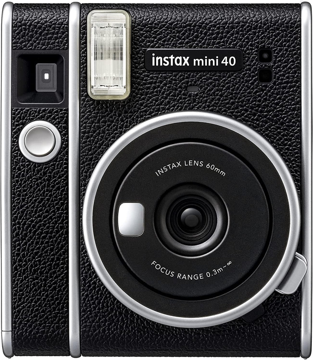 Fujifilm Instax Mini 40 Instant Film Camera with Built-in Selfie Lens, Auto Exposure, Auto Shutter Speed, Easy to Use, Stylish and Classic Design Polaroid Cameras for Pro or Beginners (Renewed)
