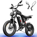 Electric Bike for Adults,1000/1500W, 30/35MPH, 48V 15.6/20AH Battery, Max 30-60 Miles Electric Dirt Bike, 20' Fat Tire Ebikes, UL2849&GCC Certified Electric Motorcycle for Mountains, Snow, Sand, Road