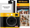 KODAK Mini Shot 4 ERA 4PASS 2-in-1 Instant Camera and Photo Printer (4x4) (Yellow, Camera + 70 Sheets)
