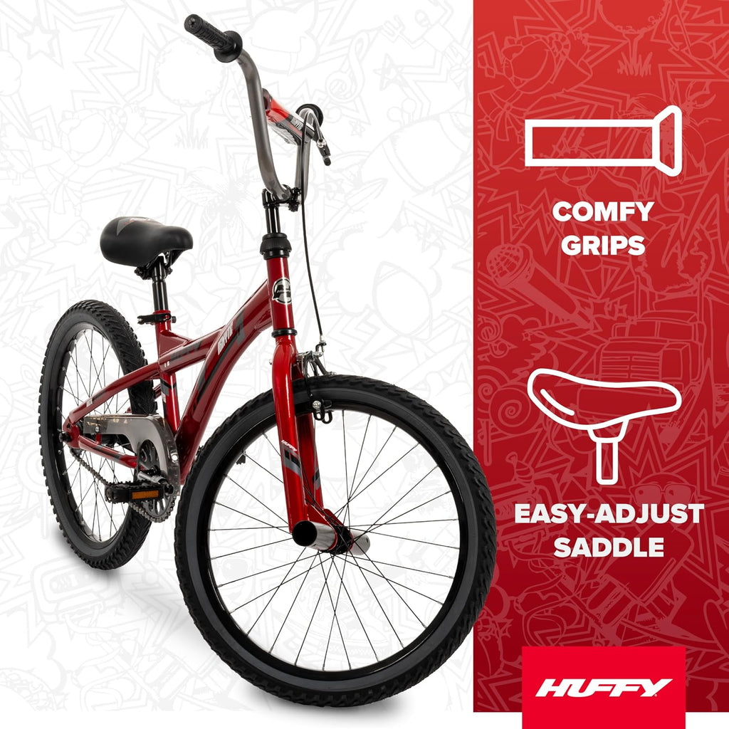 Huffy Boys and Girls 20' Bikes, Ideal for Ages 5+, Rugged and Durable Design, Easy to Assemble, Multiple Designs and Color Options Available, Beginner Level Rider