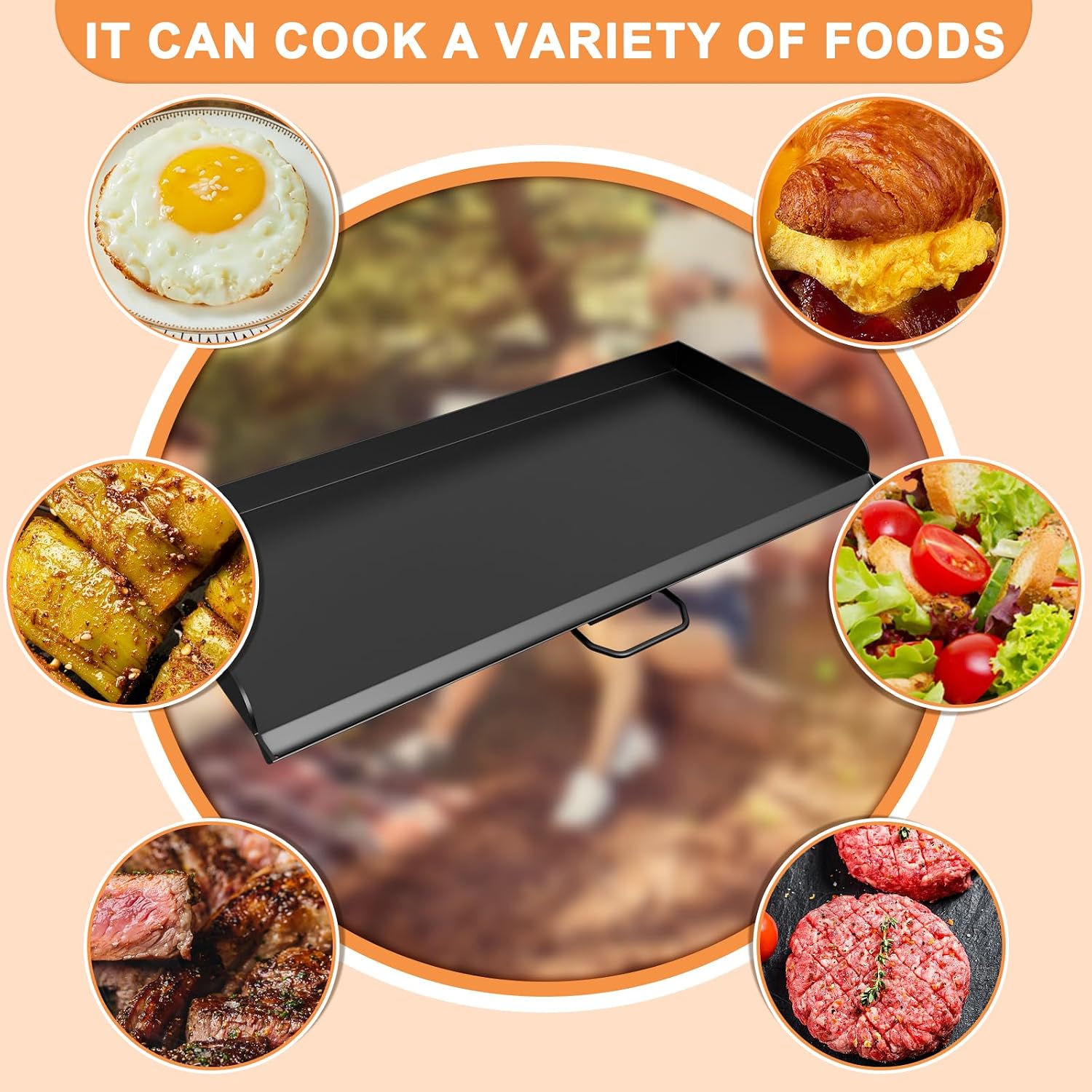 Flat Top Griddle for Camp Chef Accessories 3 Burner Stove SPG90B GB90D TB90 TB90LW TB90LWG TB90LWG15 CCH3 Camp Stove Griddle Top for Camp Chef Tundra 3 Burner 16' x 38'