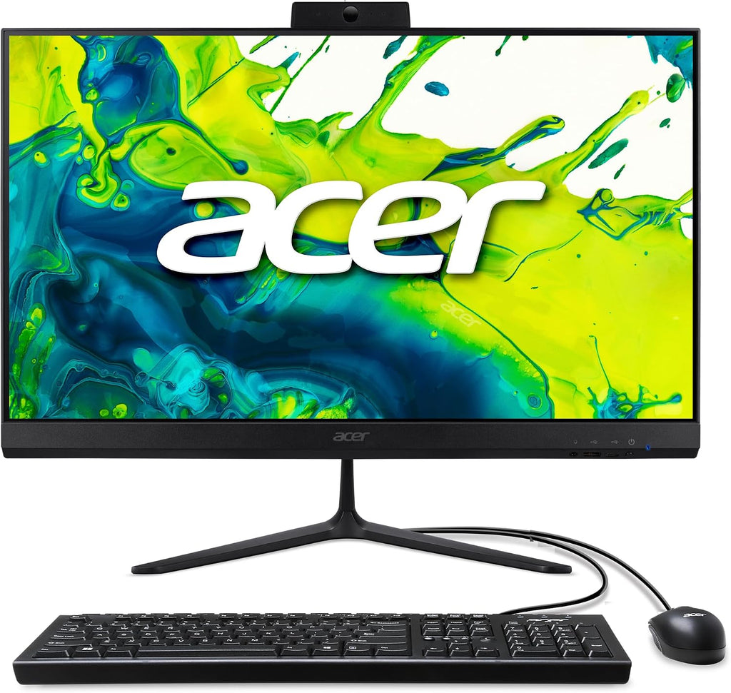 acer Aspire C24 AIO Desktop | 23.8' Full HD IPS 120Hz Display | AMD Ryzen 5 7430U Hexa-Core Processor | AMD Radeon Graphics | 8 GB DDR4 | 512GB PCIe SSD | Wi-Fi 6 | USB Keyboard & Mouse | C24-2G-UR13