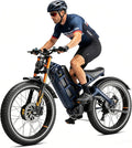 eAhora 2026 Romeo Pro 3 5600W 50Mph High-Torque Ebike, 60V 80Ah 250-Mile Long Range Electric Bike for Adults, Adjustable Air Suspension, 26'' Puncture-Proof Tire, UL 2849 Certified by TÜV