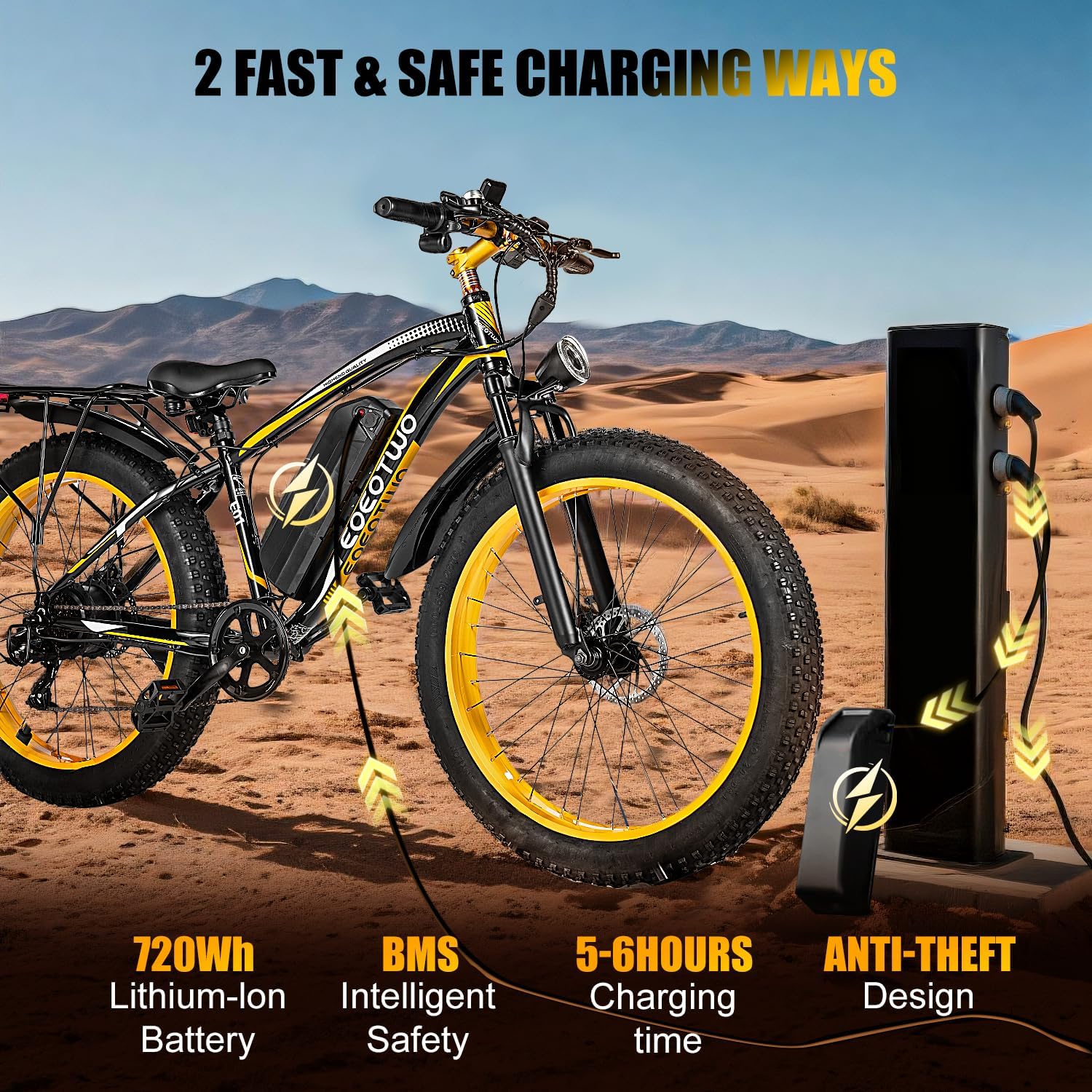 Electric Bike for Adults,1500W Peak Motor E Bikes, 26' Fat Tire Electric Bicycle, 28+ MPH 60 Miles Electric Mountain Bike, Removable Battery, Dual Brake, 7 Speed