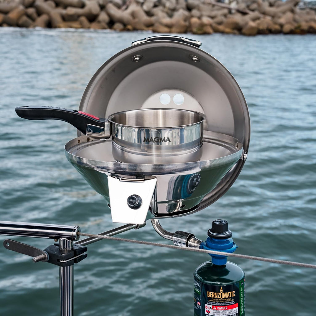 Magma Products, Marine Kettle 3, Combination Stove & Gas Grill, Propane Portable Oven